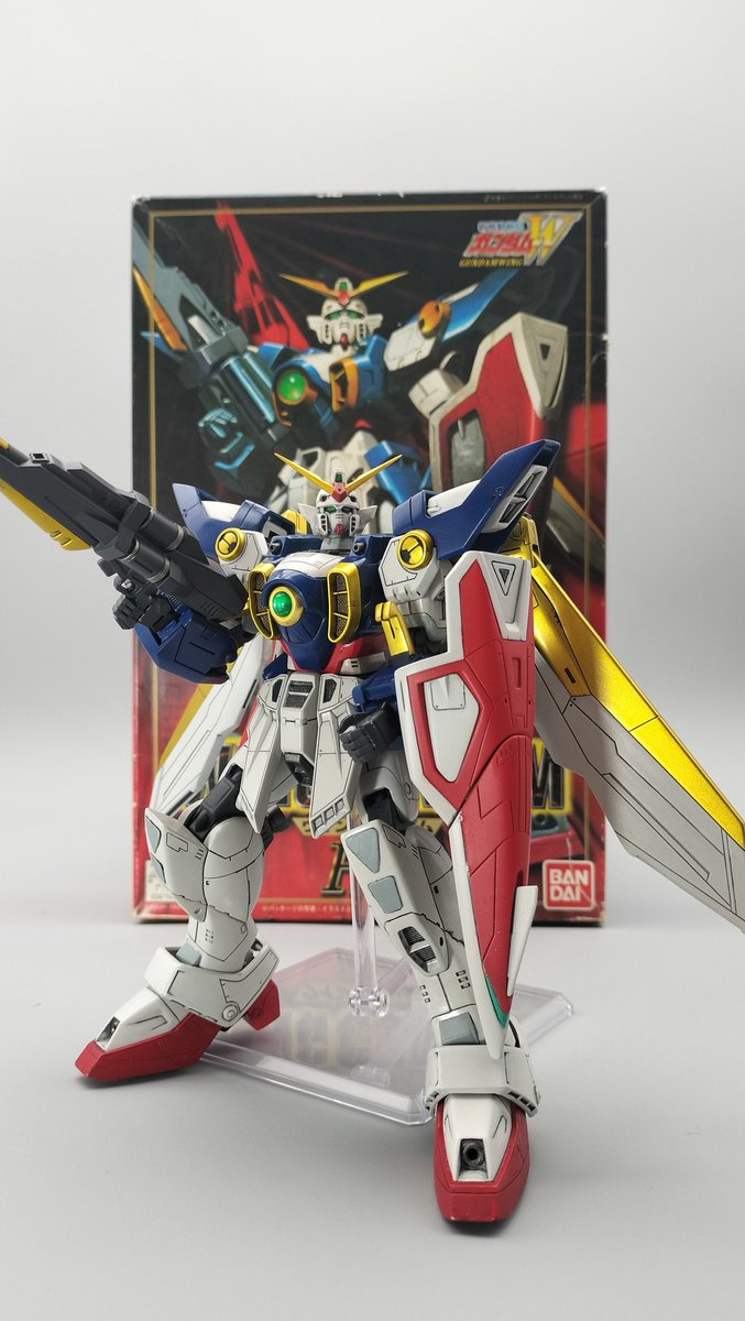 2hinfan's tweet photo. 平成ガンダムの旧1/100HGって神キットばかりだよね
過去作で粗はあるけど、お気に入りのW
#ガンプラ　#旧HG #ウイングガンダム https://t.co/0pnW6g1D6r