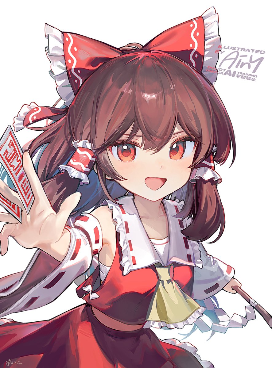 ainy120's tweet photo. 落書き霊夢 https://t.co/7l2uRY4460