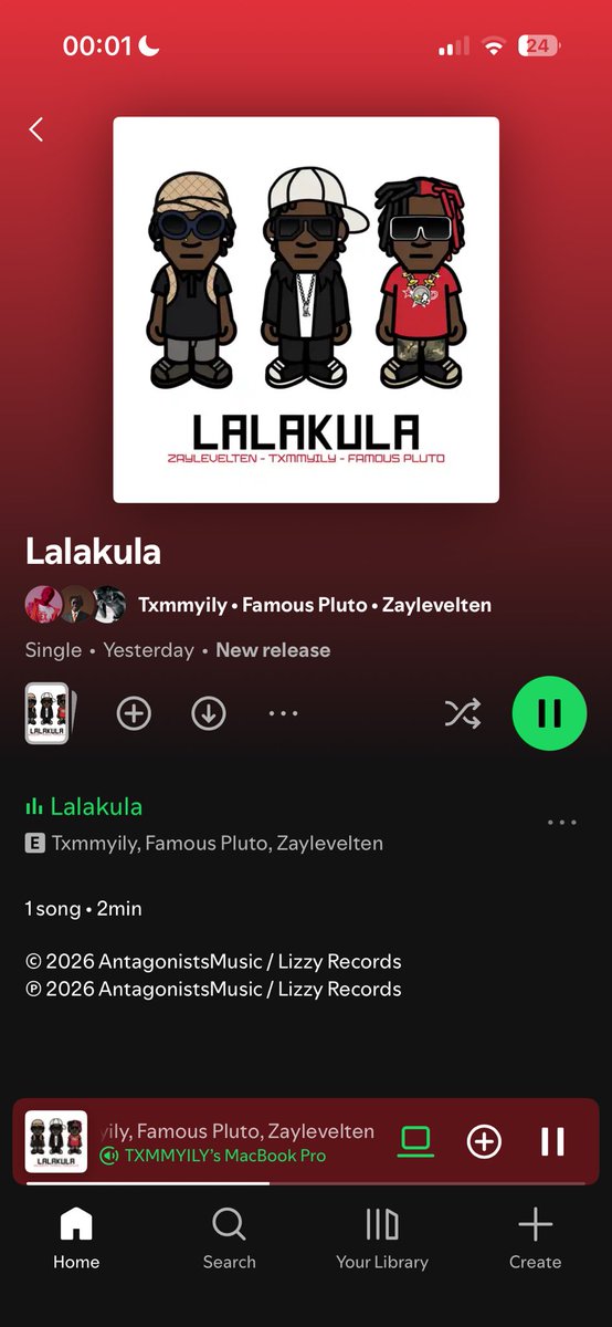 Txmmyily's tweet photo. LALAKULA OUT NOW! https://t.co/Hap5LAascR
