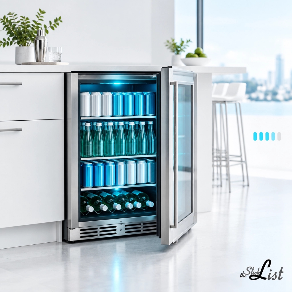 theSlickList's tweet photo. Five 126–130-can beverage fridges all rate 4.3–4.4-but two complaints recur: real-world cooling and compressor noise in a quiet room. See theSlickList comparison. AI-assisted visual. #BeverageFridges #theSlickList https://t.co/Dw57aXc4am