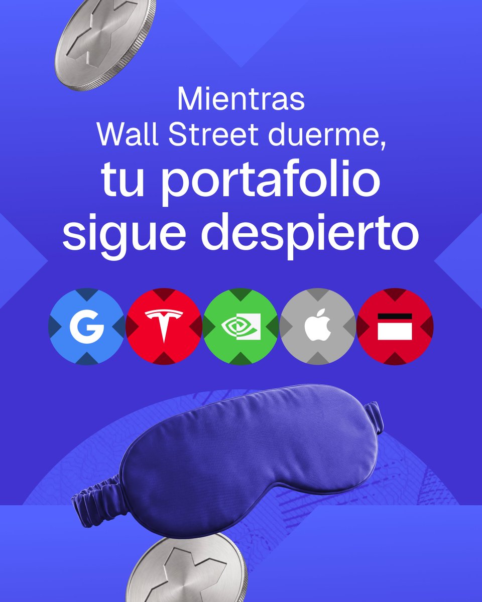 BitsoArg's tweet photo. Las verdaderas oportunidades no descansan y pueden aparecer incluso cuando Wall Street está cerrado. 😴 

AMD, NVIDIA, Tesla, Apple y más de 50 xStocks disponibles en Bitso. https://t.co/YtfVLnlRxs