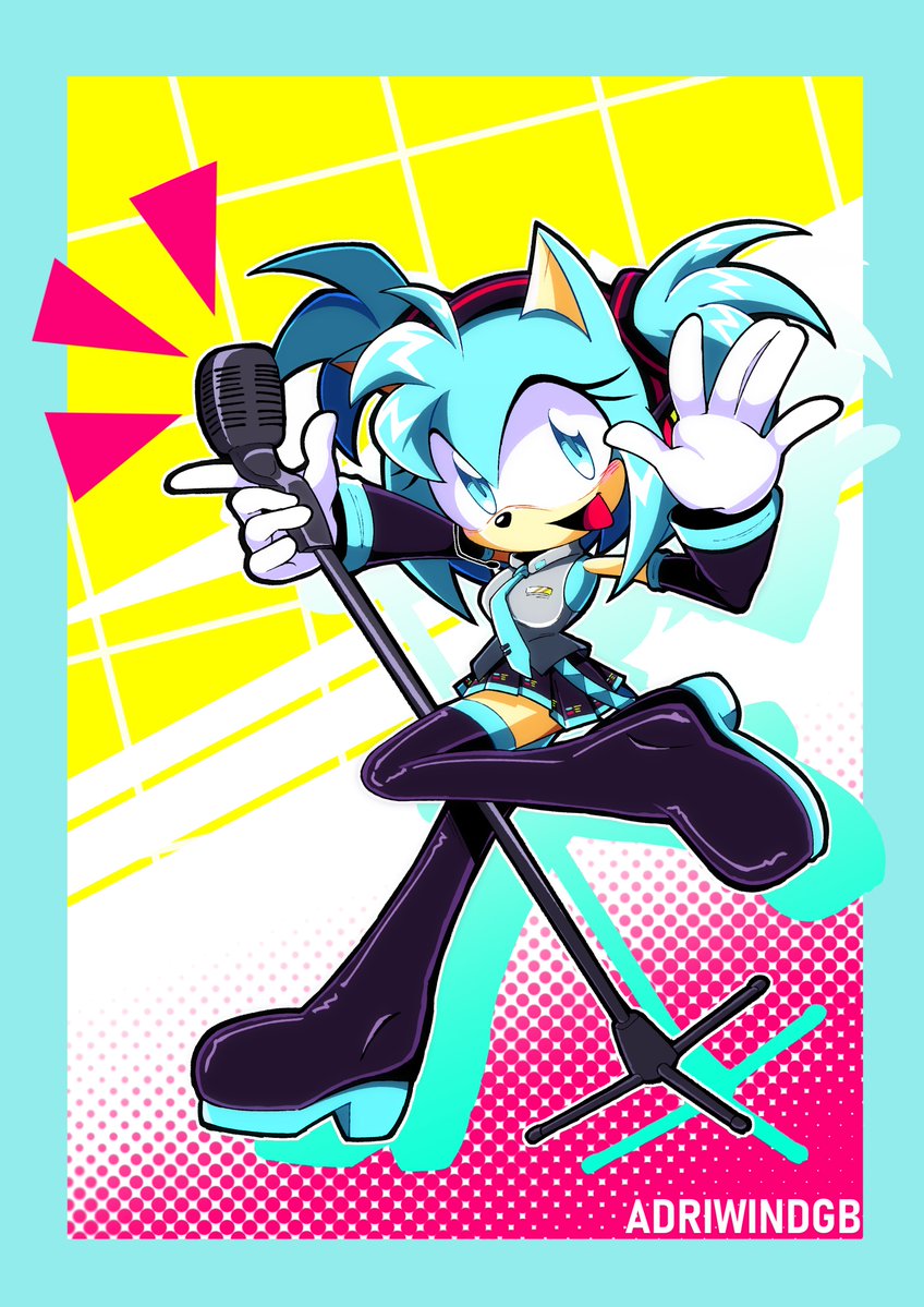 AdriWindGB's tweet photo. I CAN FINALLY SHOW IT FOR REALSIES !!! HERE'S MY ENTRY FOR THE AMY COLLAB: MIKU AMY !!💙🎵 https://t.co/QzPgh7OVQS