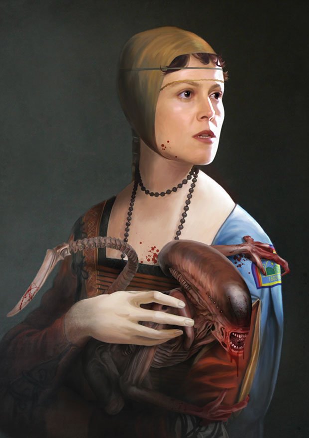 CINEM0RPH's tweet photo. Lady with a Vermin ✨️🖤
Art By: Richard Kingston https://t.co/pCMB0Tn7wJ