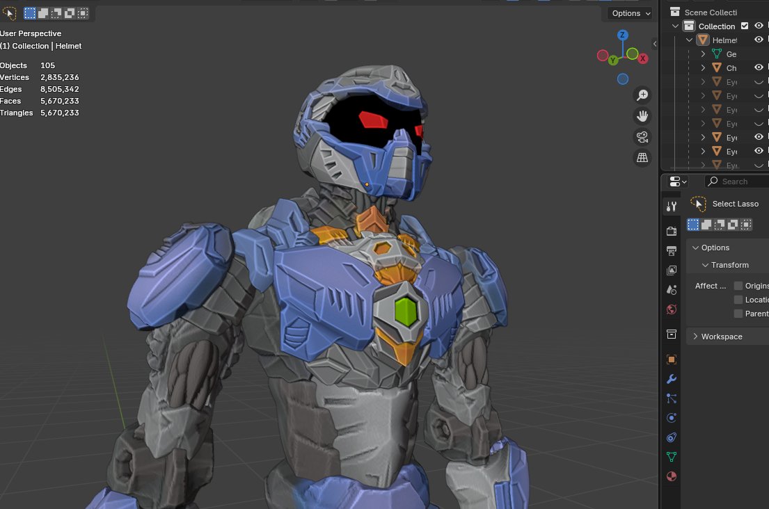 masterROBOMAN's tweet photo. (1/4) So, apperently, you can now port your models from Dreams into blender or any other 3D program! (Still requires retopo and riging, but still!)

#MadeinDreams #Blender #3Dmodeling #DreamsToPC #OC https://t.co/K1Dhc1R9ny