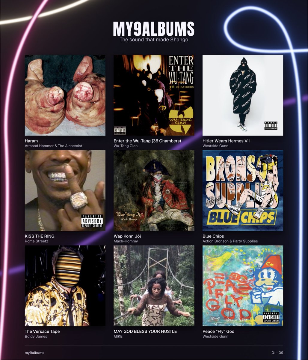FuckThePopeBlud's tweet photo. Haram- to me the best abstract rap project the world has ever been gifted

36 Chamber- the first album I ever outright listened to back to front

HWH7- the soul fountain. can conceive kids with it in the background

Kiss The Ring- first intro to Rome Streetz, favourite discovery https://t.co/nrUJWrqy6x