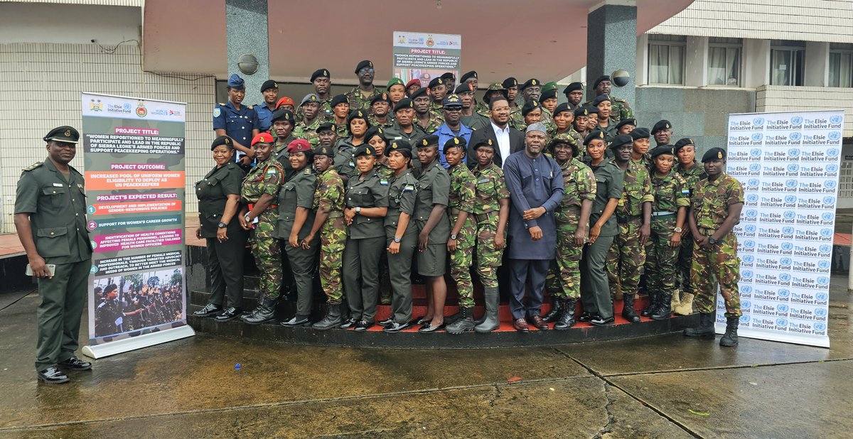UNWOMEN_SL's tweet photo. Today, #RSLAF, in partnership with @UNWOMEN_SL &amp; with support from @ElsieFund, validated its revised Gender Policy &amp; Strategic Plan 2026–2030 with personnel from various formations &amp; units. @mogca_S_L @UNSierraLeone @MOD_RSLAF
 #WPS #UNSCR135 #WomenInUniform #ForAllWomenAndGirls https://t.co/aB2jMExCZj