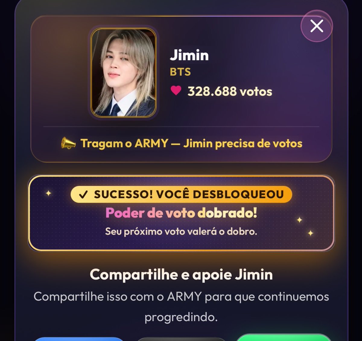 jikooksoulrebel's tweet photo. ‼️VOTAÇÃO ROLANDO ARMYS‼️

Park Jimin está concorrendo A MELHORES SOLISTAS DE KPOP 2026

Para votar acesse: https://t.co/6KxNeHRvHK

*Compartilhe a votação com alguma army e o seu voto valerá por 2 na próxima vez que for votar. 
* Termina 31/10
* Vote novamente a cada 1 hora. https://t.co/lkBe1kdGnb