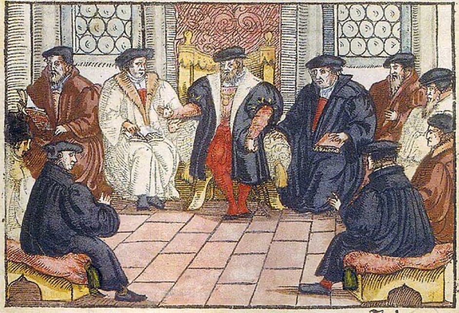 HistoricalRook's tweet photo. #OTD October 1, 1529:
The Colloquy of Marburg opens, attempting to unify the followers of Martin Luther and Ulrich Zwingli. When it closes on October 4th, the Reformers will have agreed on 14 of 15 articles, but will remain divided over the Eucharist. Switzerland will remain Reformed and Germany Lutheran.