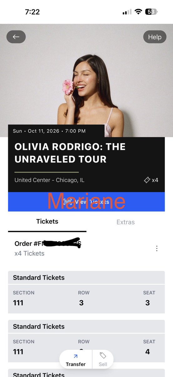 marianea04's tweet photo. OLIVIA RODRIGO TICKETS AVAILABLE

Chicago, Olivia Rodrigo is coming to the United Center!

Sun, Oct 11, 2026

United Center — Chicago, IL

Tickets available ✅

#OliviaRodrigo #UnraveledTour #OliviaRodrigoChicago #Chicago #ChicagoConcerts #GUTS #UnitedCenter #Livies https://t.co/PanQCW3DPB