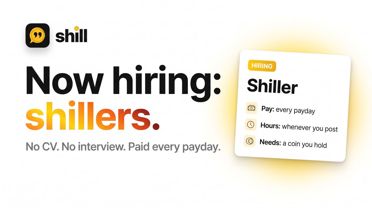 kuetoket's tweet photo. CLOCKING IN RIGHT NOW! ⏰🔥

Proud to be a Professional Shiller with @shillmoneyrh! Getting paid straight to my wallet just for posting about coins I actually HOLD! 💸

$SHILL bag is LOCKED IN &amp; I’m NOT selling! Let’s get paid every payday fam! 🚀💎

#SHILL #Web3 #RobinhoodChain https://t.co/DxwFGcLlJr