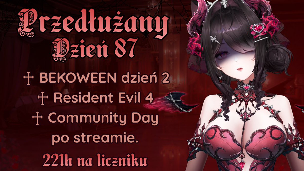 renderedew_tv's tweet photo. 🕷️ || BEKOWEEN DZIEŃ 2! Oraz kolejny dzień z naszego przedłużanego! Do zobaczenia na dzisiejszym streamie. (≧▽≦)
🕒 18:00
📅 02.10
📌 Twitch: renderedew
Czas wrócić na stare śmieci - czyli gramy w Resident Evil 4
#PLVtuber #Vtuber #VtuberPL #BEKOWEEN #Carcass #Bekonowany https://t.co/nQZ2o2iHI9