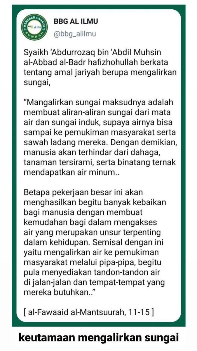 bbg_alilmu's tweet photo. ➡️ wakaf bangun masjid..? alhamdulillah banyak kesempatan

➡️ wakaf gali sumur..? cukup banyak juga kesempatan

➡️ wakaf mengalirkan air dari mata air/sungai..? waini yang masih belum banyak

mau ikutan wakaf 4 Km (4,000 meter) jaringan pipa air..?

klik
https://t.co/qhsmKQxjId https://t.co/BRqdWxKEUS