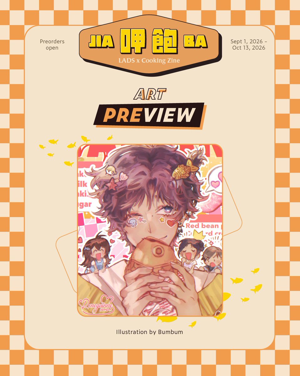 sfbaylads's tweet photo. 🍽️ Jia Ba: a LADS x Cooking Zine 🍽️

Rafayel has bean waiting for you, but luckily for him, he had a sweet snack during his wait. 

Illustration by @Reneguinne 

🧡 Preorders for the zine are still open for two weeks until October 13th! https://t.co/7w1raSLYZo