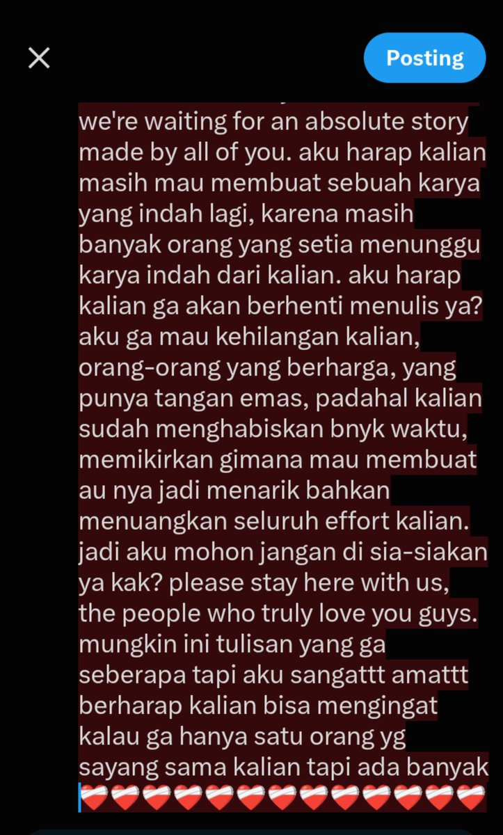 cokiiyakeon's tweet photo. to my dearest author🩷 dan maaf untuk kk author lain yg ga kesebut tapi ini ditujukan untuk seluruh author keren dan hebat❤️‍🩹❤️‍🩹
@mssaashimi @geminiurbae @linkedinsiLven @lunneau @deesappears @aileysza @kodkis @heidinbae i love you guys so much. maaf kalau ada kata yg ga enak🙏🏻 https://t.co/AxA10VkU6w