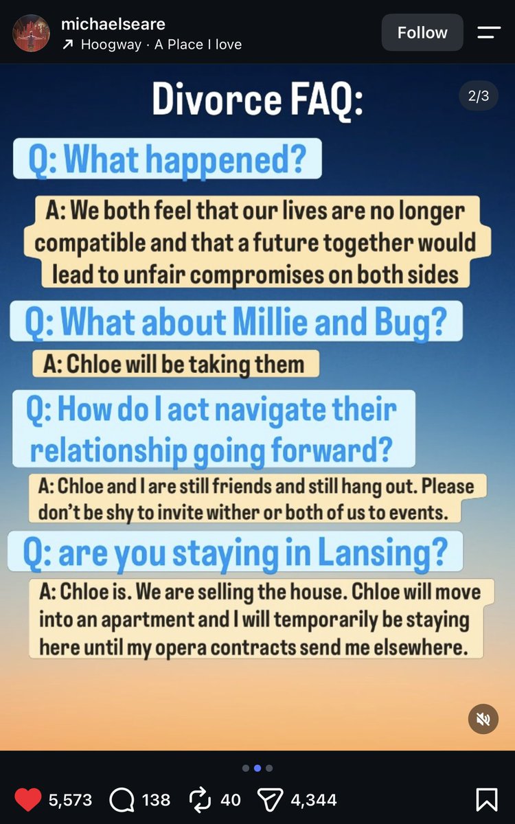 deliicait's tweet photo. A normal man announced his divorce in this way and instagram fed it to a bunch of people (including me) I’m dying at the faq slide https://t.co/CKmNCYT6U2
