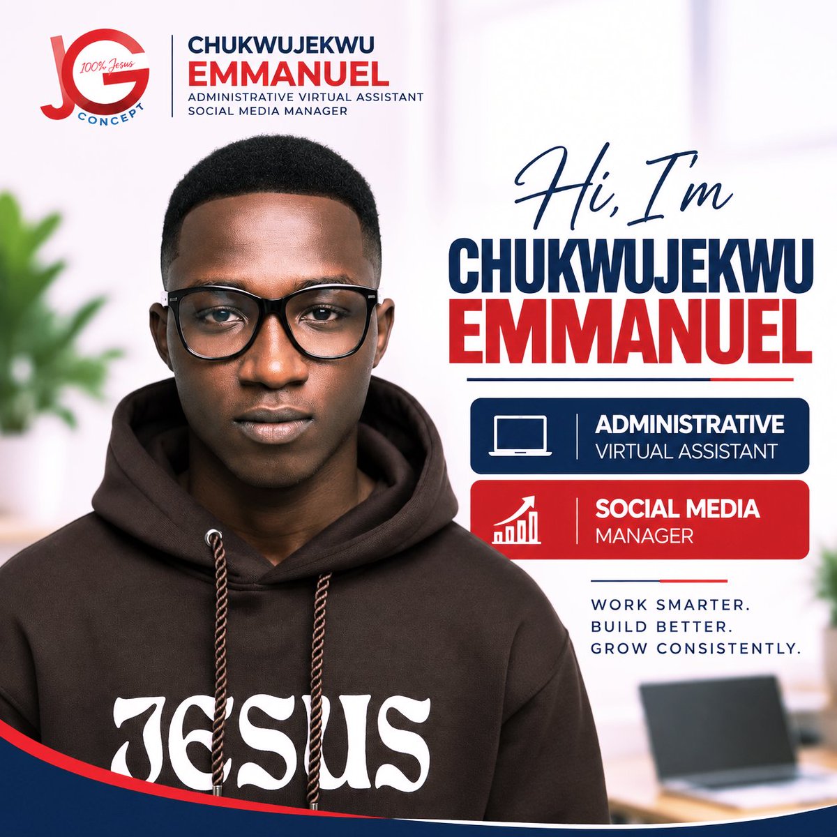 concept_jg8940's tweet photo. You may know my name. But do you know what I actually do?

I am Chukwujekwu Emmanuel, a Christian, Administrative Virtual Assistant, and Social Media Manager.

I help bring structure to work and consistency to online presence.

What do you do, and who do you help? https://t.co/cKqn83YInQ