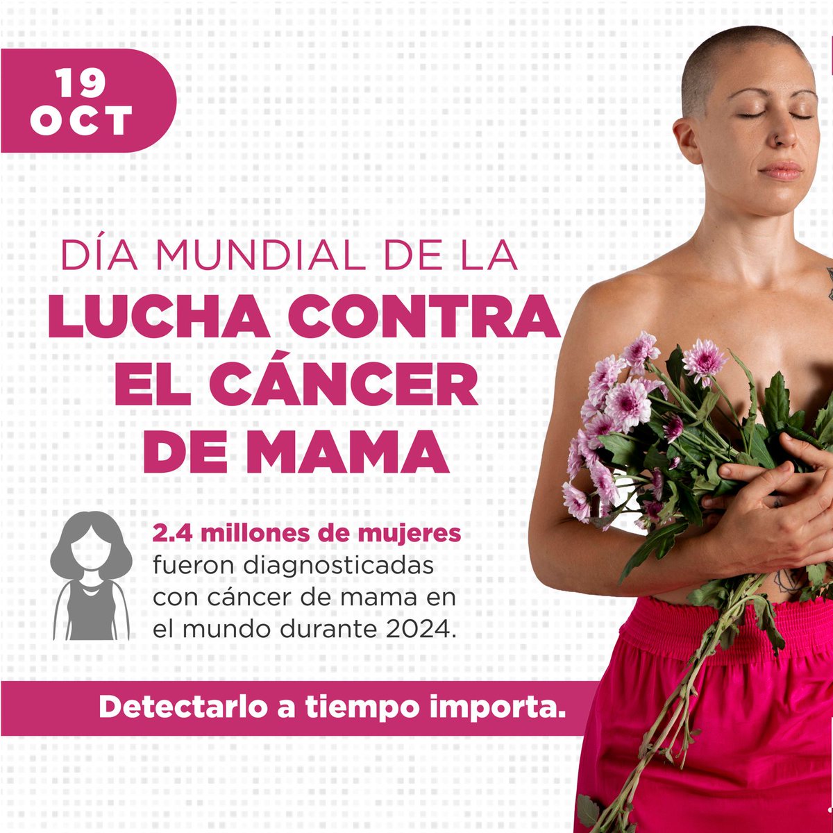 AlertaDeGenero's tweet photo. Conocer tu cuerpo y detectar cualquier cambio a tiempo puede salvar tu vida. La detección temprana del #CáncerDeMama aumenta las posibilidades de recibir un tratamiento oportuno.
Escúchate, conócete y cuida de ti.

#ElPoderDeServir https://t.co/gR9Qo3YkZ0