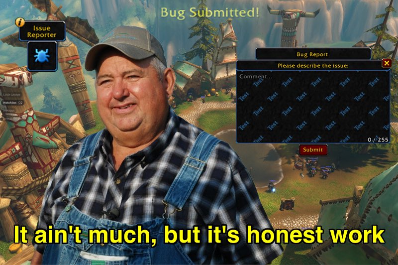LibramThumper's tweet photo. How I feel submitting my bug reports https://t.co/xO05eh4A6D