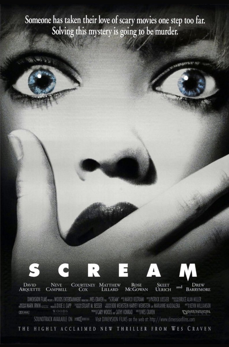 moorejosh917's tweet photo. Video Store Sasquatch’s Day 1 of 31 
Scream (1996)

In the small town of Woodsboro, California, a masked killer known as Ghostface begins murdering high school students, and a group of friends must use their knowledge of horror movies to unmask the killer. https://t.co/yLnsnUnrXQ
