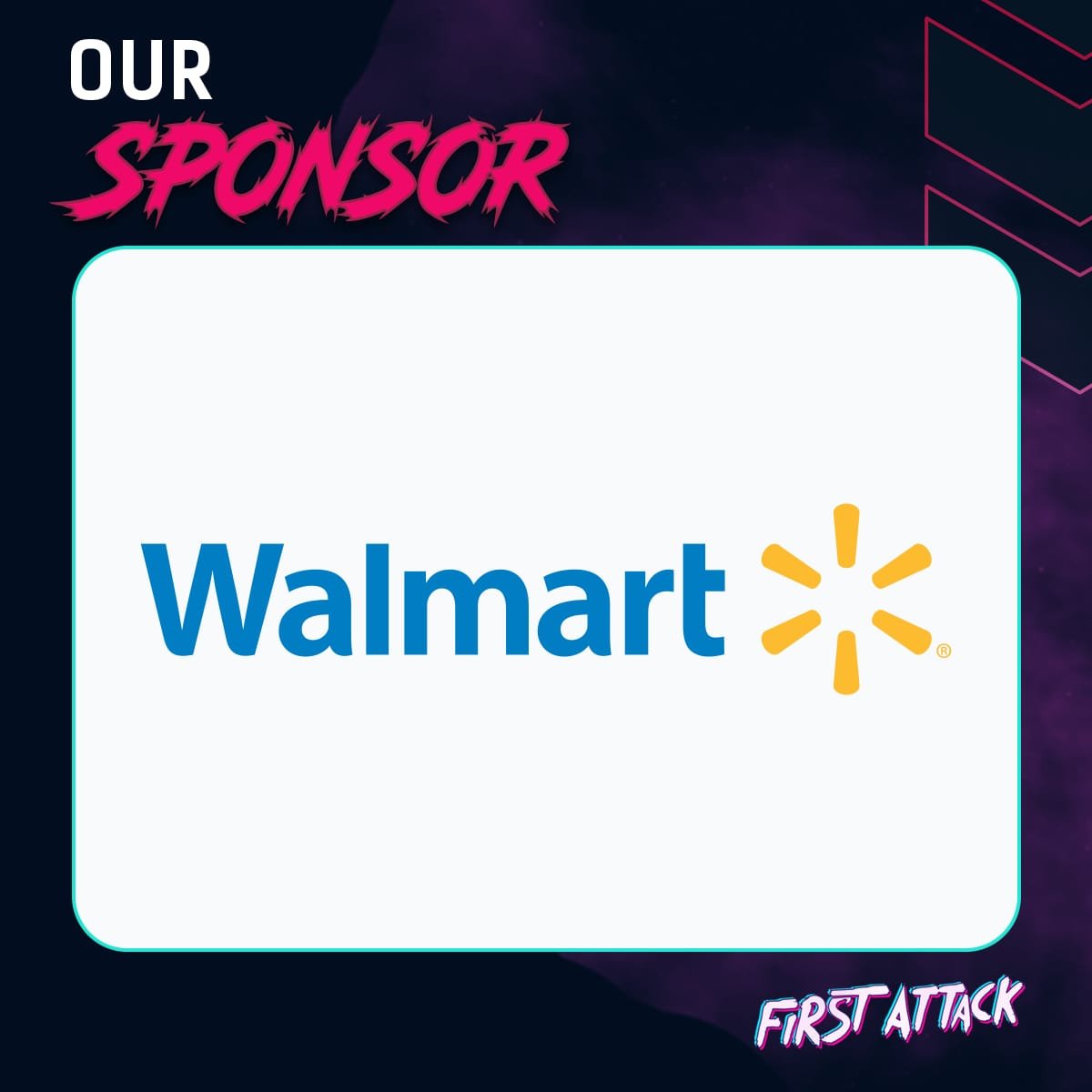 FirstAttackPR's tweet photo. Excited to have @walmartpr as one of our official sponsors for the #FA2026 weekend.

Registrations for side games and tickets are still available at:

https://t.co/IrK8lNfKRm 

Don't miss out! https://t.co/ucpQShaGXS