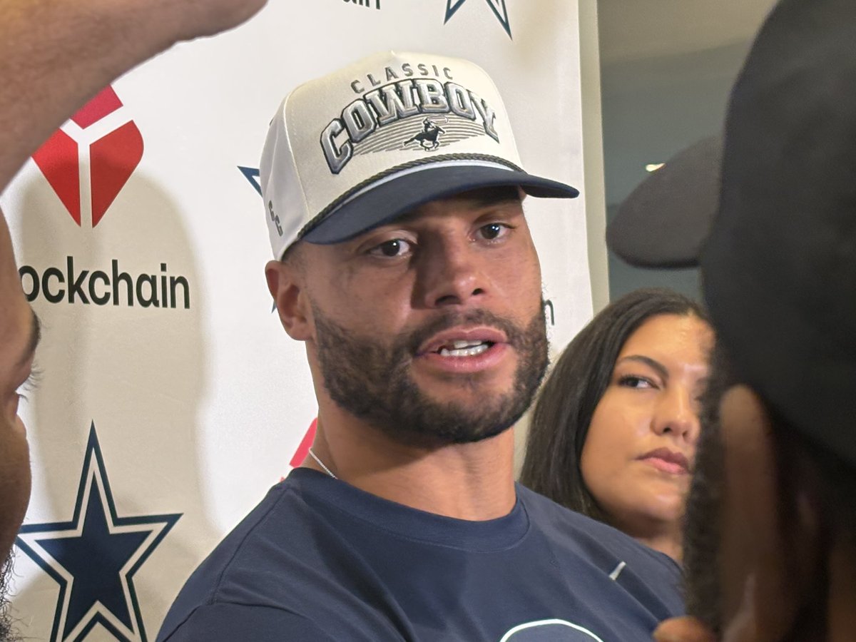 NickHarrisFWST's tweet photo. Cowboys QB Dak Prescott said he had productive conversations with HC Brian Schottenheimer this week:

“Yeah, we had honest conversations between a head coach and a quarterback. Clearing the air, debriefing, you could say. ‘This is what happened, this is what should happen, this is what we can do better next time.’”