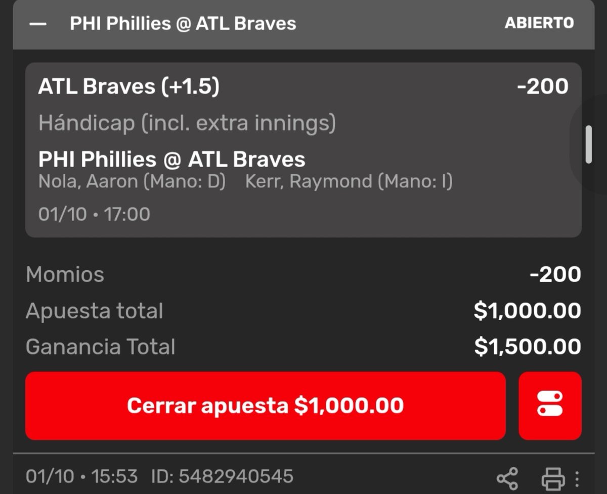 SAUSTRADAMUS's tweet photo. Asi vamos con @Braves 

Juegazo que va a ser

@MLB 

⚾️⚾️⚾️⚾️
🔥🔥🔥🔥 https://t.co/ddITia1CPH