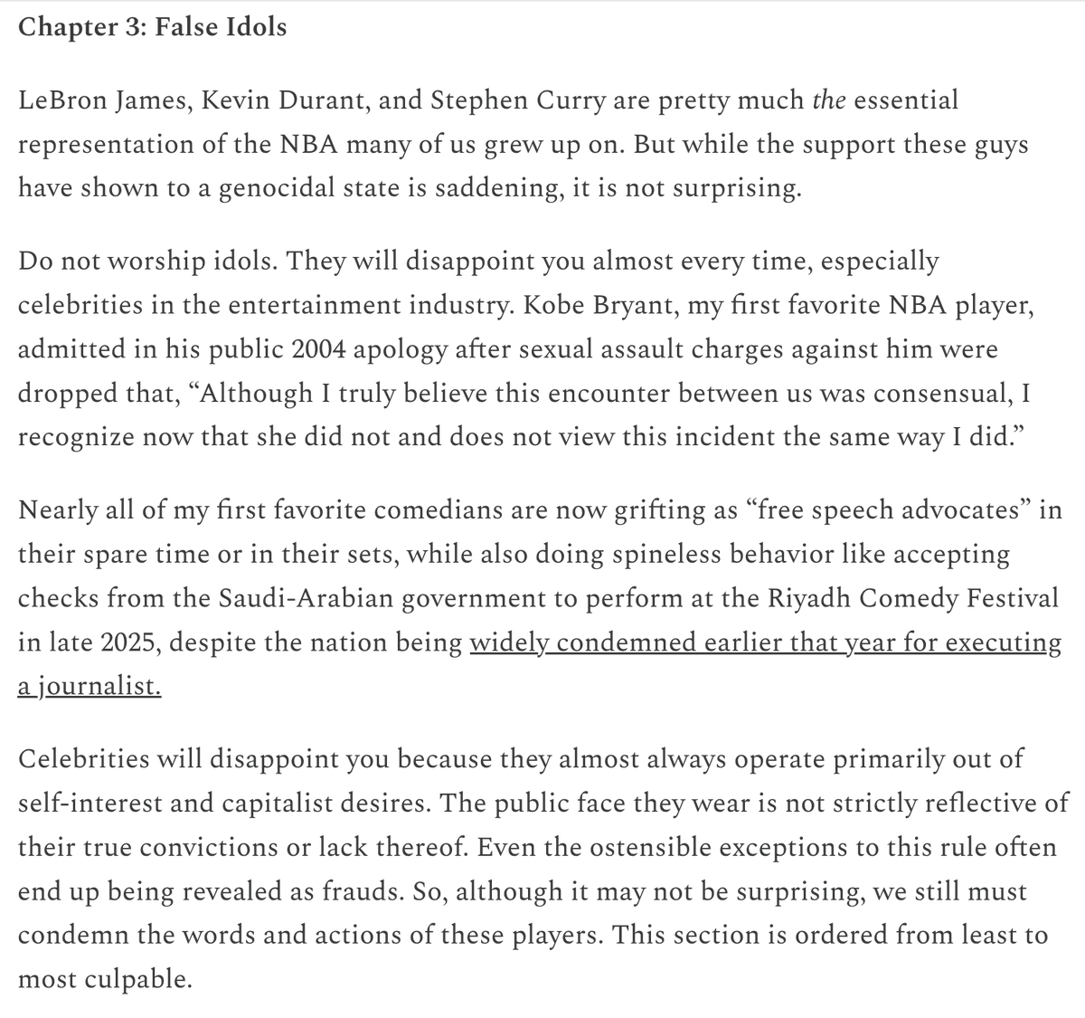 HustlePoints_'s tweet photo. An important read (and also our co-founder's debut)...

This piece has updated info and immediately gets into the history of Zionism, Israel's genocide of Palestinians, and the NBA's complicity. https://t.co/SbFH17ODUh