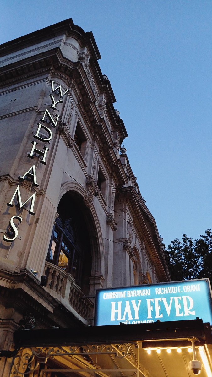 FirstNightMag's tweet photo. Tonight, we've returned to the Wyndham's Theatre for the press night of 'Hay Fever', starring Christine Baranski and Richard E. Grant. Stay tuned for our upcoming review! https://t.co/vFp1hhlFUP