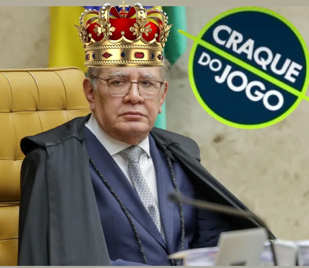 mandstu25's tweet photo. 🚨ATENÇÃO: E o prêmio de craque do jogo vai para: 

Gigi do poder , nosso Ministro Gilmar Mendes 🤴🏼 https://t.co/tpXFZTTfNH