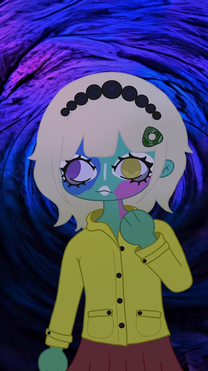 l0calcem3tery's tweet photo. #VGtober26 Day1 : Dress-Up

My oc in a Coraline inspired costume !
(I'm tired so I just do flat color) 

#artmoots #smallartist #artshare #zombieoc
App used : ClipStudio Paint https://t.co/2HEsGxsIww