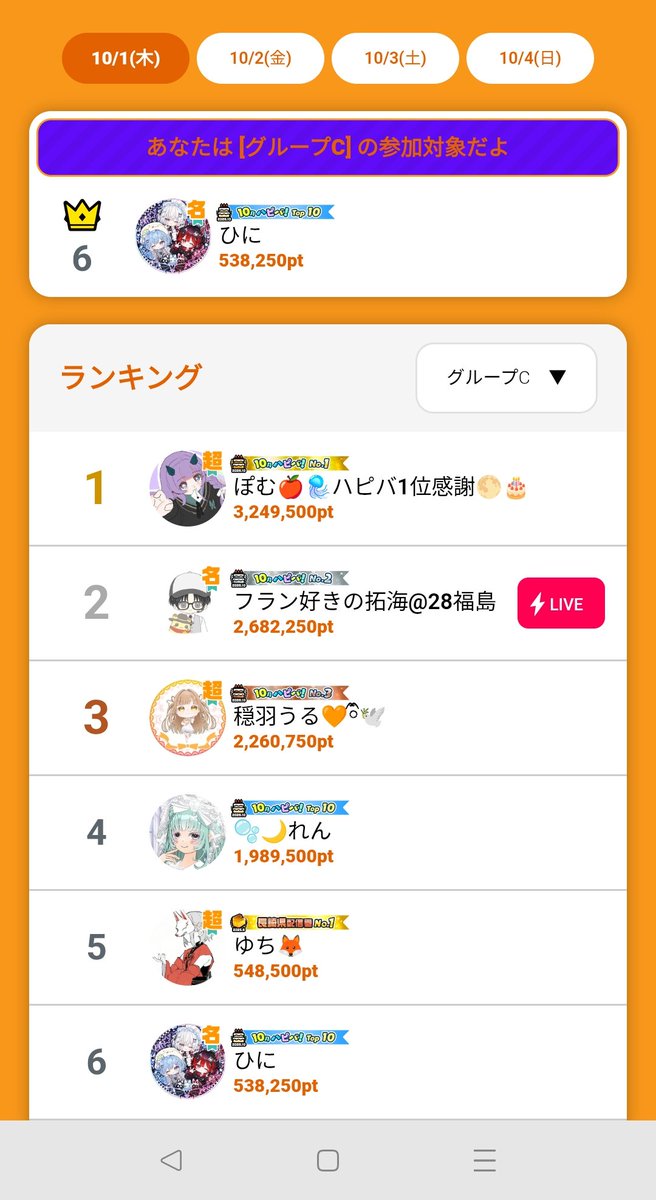 hinityanneu's tweet photo. もうすぐ誕生日ということで、10月ハピバ編、発出してもらいました。見事6位。

皆さん、本当にありがとう。そして、5日誕生日なので、みんな来てくれることを待ってます https://t.co/n2KQu6Johg