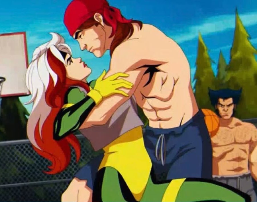 gambitfarts's tweet photo. i need the 97’ animators to recreate old rogue and gambit panels again https://t.co/abfxSeA59b