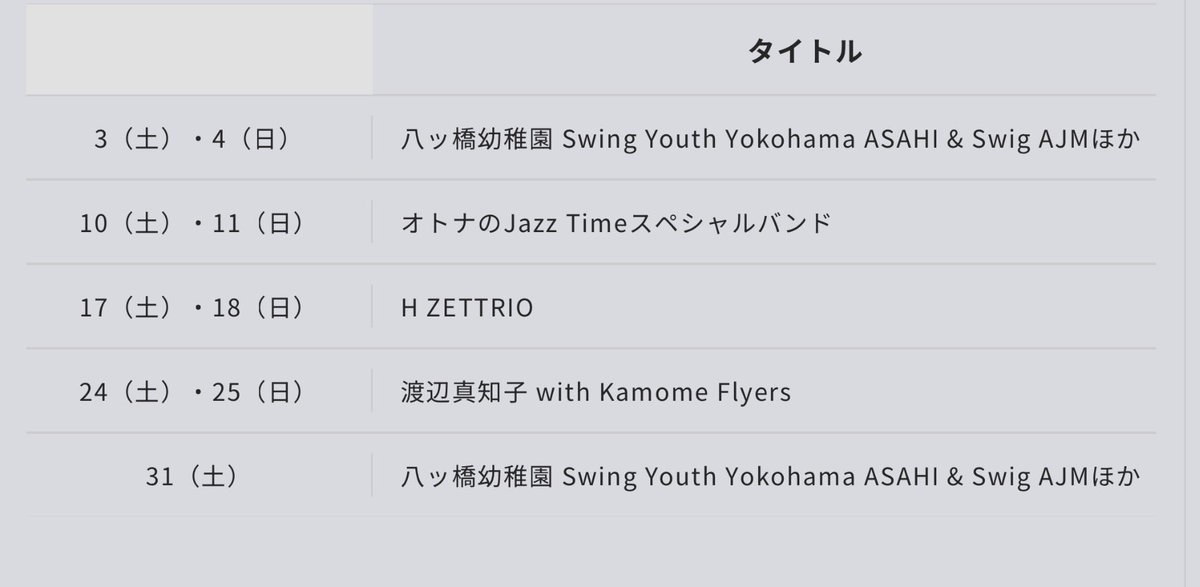 asahijazz's tweet photo. 📣TV放送情報📣
YCV(@ycvch_official)にて10/3(土)〜10/31(土)の土日に、’25横浜旭ジャズまつりのダイジェストが放送されます!
ぜひご覧ください✨
☑️放送概要
YCVチャンネル 地デジ11ch
毎週(土)・(日) 21:00~22:00
※日曜日は再放送
https://t.co/akPgbEWVjX https://t.co/zKvYtN2fWn