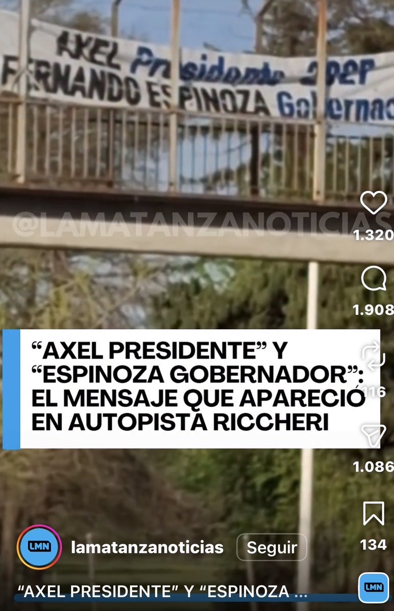 JustadeMatanza's tweet photo. El mensaje que apareció en la Autopista Riccheri.
¿Los van a votar? https://t.co/WZHl1NPKRh