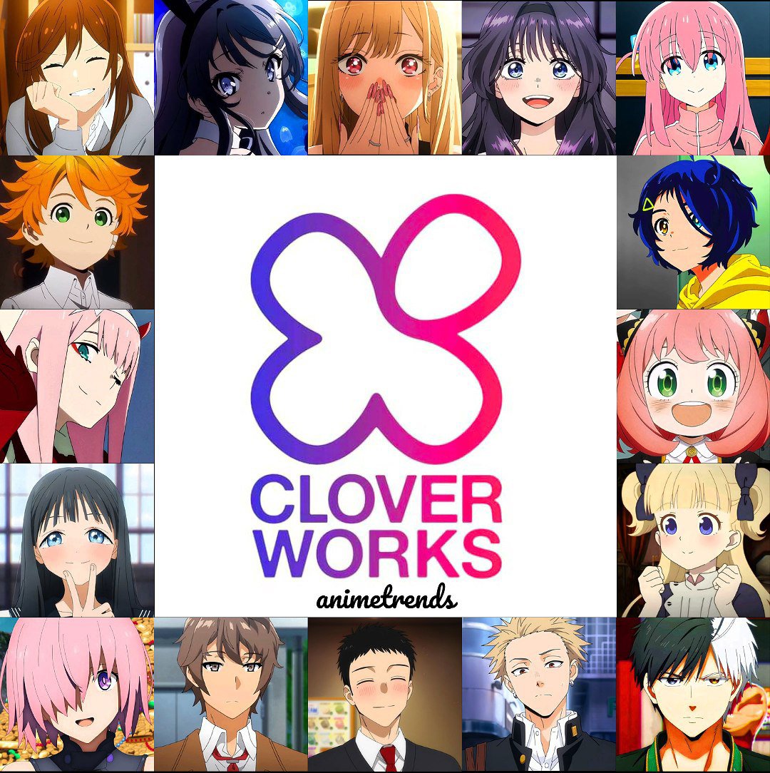 AnimetrendsLA's tweet photo. CLOVERWORKS celebra hoy 8 Años de existencia. ✨

¿Cuál es tu anime favorito de esta casa animadora? 👀 https://t.co/SN2Ef6DsoA