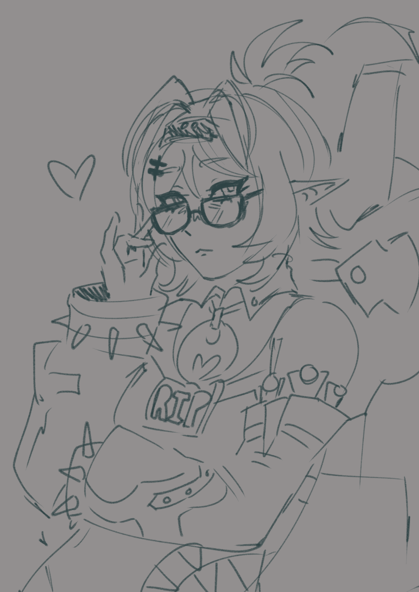 Crowtomic's tweet photo. A doodle of Roxy today because my amazing gf helped me get her 
#zzz #artmoots #ZenlessZoneZero‌ https://t.co/ZtQ1zpm9tZ