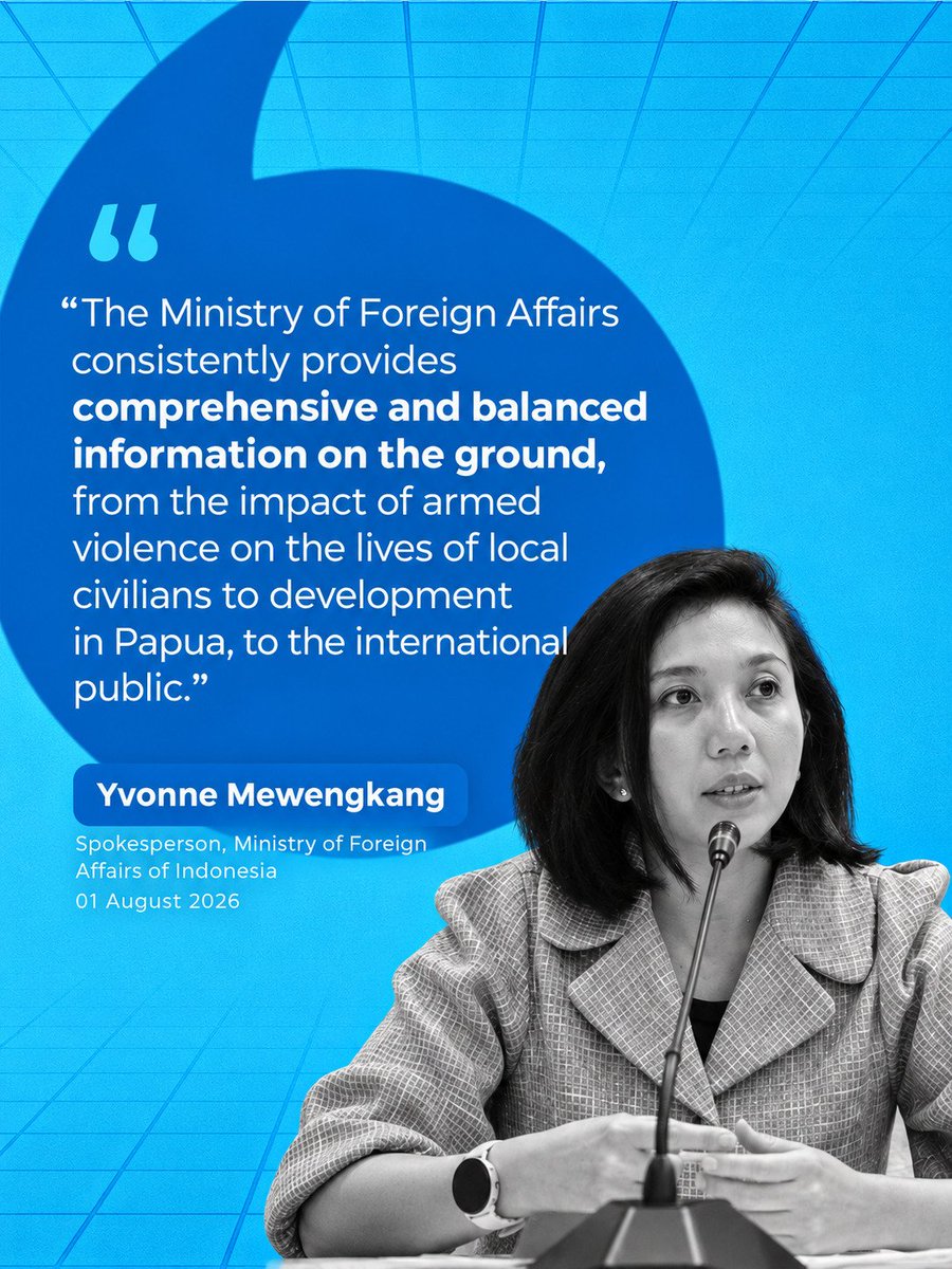 akuria448927's tweet photo. "The Ministry of Foreign Affairs consistently provides comprehensive and balanced information on the ground, from the impact of armed violence on the lives of local civilians to development in Papua, to the international public."
#papuabangga #permika #vietnam #papuaindonesia https://t.co/WQqCCSjbHg