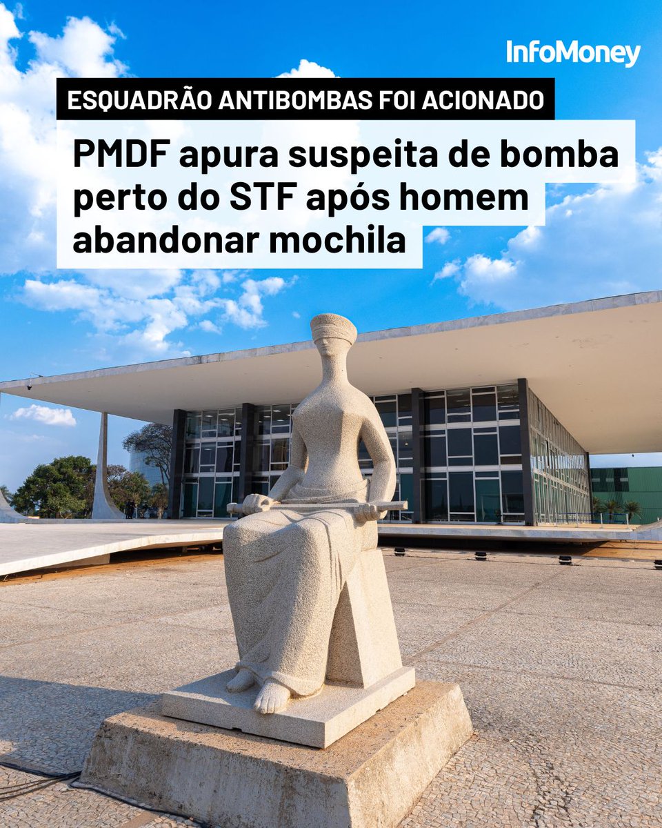 infomoney's tweet photo. Esquadrão antibombas foi acionado e área próxima ao Supremo teve perímetro restringido
Leia mais no site do InfoMoney: https://t.co/sAZVP08Qvd
Foto: Antonio Augusto/STF
#STF #Bomba #Brasília #Brasil https://t.co/9E2M8svyGn