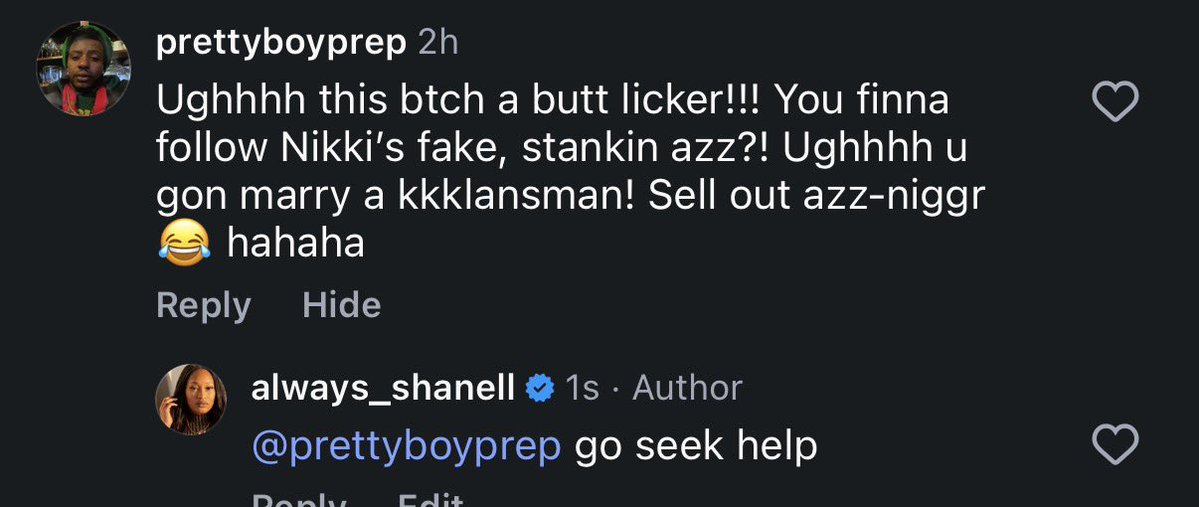 AlwaysShanell's tweet photo. Not i’m getting harassed on IG 🙄 blocked the account they’ve made several more. Welcome to the life of being in the field and speaking up.. don’t ever come at me bout being a Barb or downplay anything I do for the community. Speaking up on camera and having to stand up against evil and make sure the community receives what you say well is NOT always easy. Im 😎 though. Always.