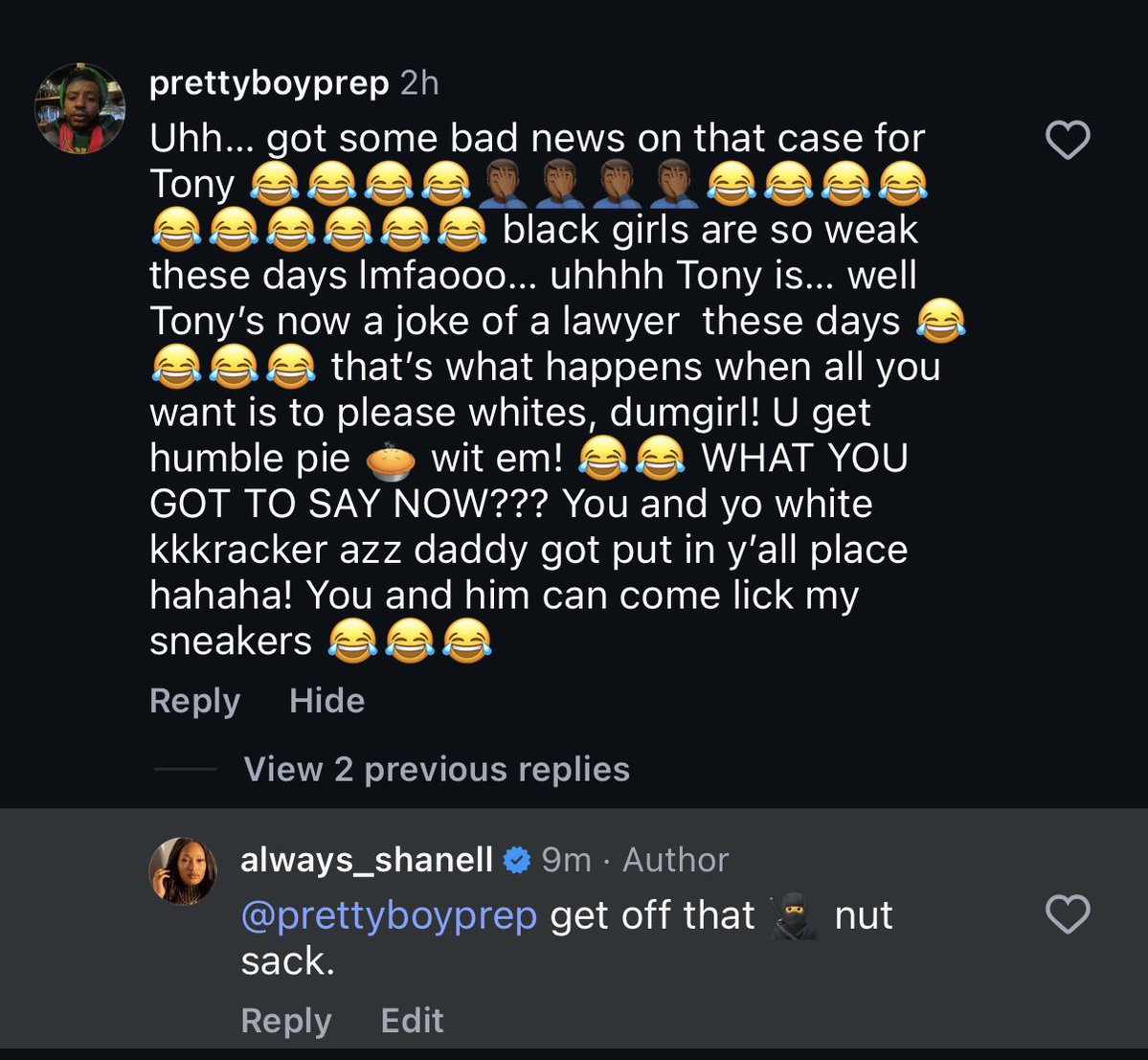 AlwaysShanell's tweet photo. Not i’m getting harassed on IG 🙄 blocked the account they’ve made several more. Welcome to the life of being in the field and speaking up.. don’t ever come at me bout being a Barb or downplay anything I do for the community. Speaking up on camera and having to stand up against evil and make sure the community receives what you say well is NOT always easy. Im 😎 though. Always.
