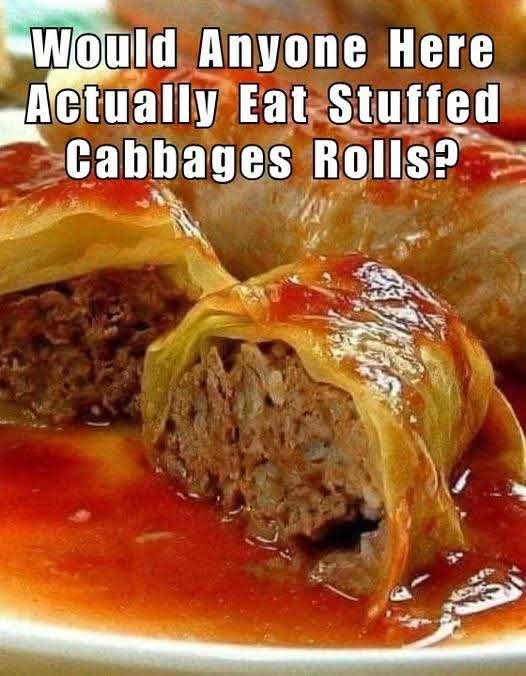 PecanC8's tweet photo. Yes, absolutely I would eat stuffed cabbage rolls!

My mother mixed ground pork and beef with rice for the stuffing. We'd also have a side of sauerkraut and mashed potatoes. It was a wonderful comfort food meal. 😋 https://t.co/u8D1h2YwZK