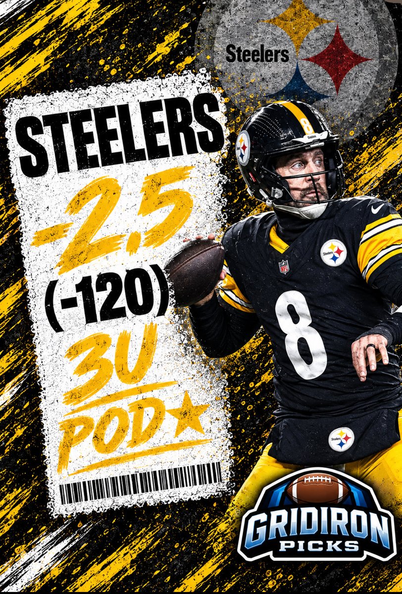 Gridiron_Picks8's tweet photo. TNF Plays:

Steelers/Browns U38.5 (-110) 1U
Steelers -2.5 (-120) 3U POD ⭐️

Browns getting too much love at home after winning last two games. The Browns Oline is banged up and Watt and Highsmith will feast. 

#Gambling𝕏 #NFL #Steelers https://t.co/I7SeYrUthW