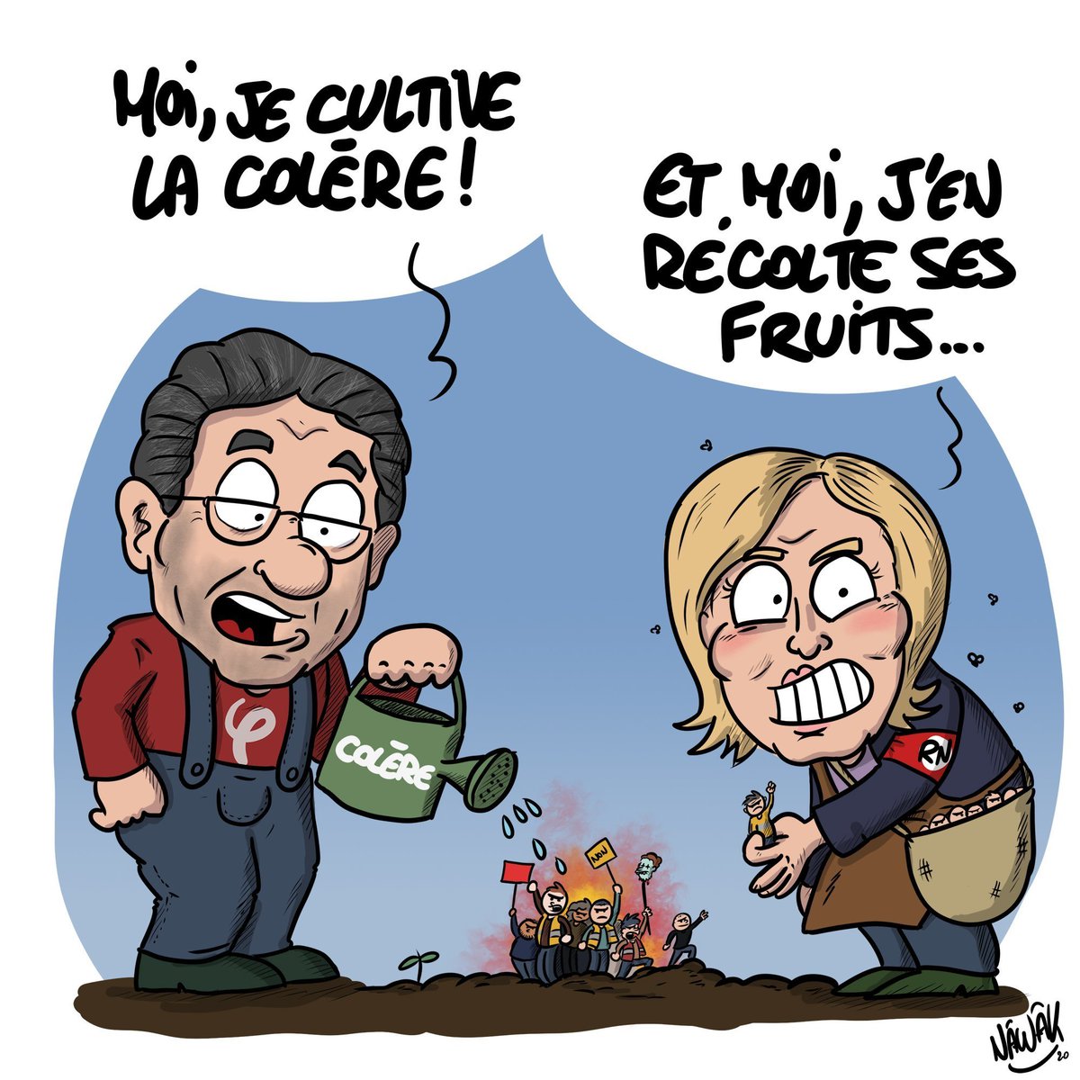 MathTim4Us's tweet photo. Ce dessin de #NawakNawak toujours d'actu . #RN #LFI #GreveEtudiants #Casse #Présidentielle #NonAuxExtremes https://t.co/ViDWXtomi5