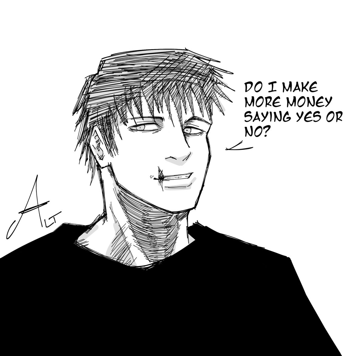 RandomMfDP's tweet photo. I don't know why people think that, Toji literally only cares about money son https://t.co/38gmGVV3eC