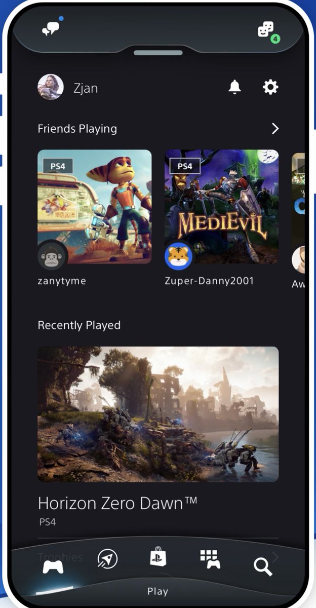 skyleon7's tweet photo. PlayStation app got a new look. I kinda like it.
Old.                                     New. https://t.co/rlxGyP6SZs