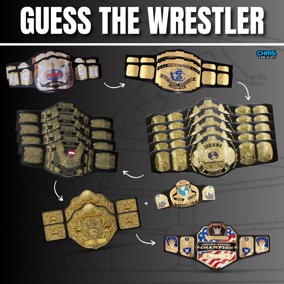 ChrisVanVliet's tweet photo. Can you guess the wrestler? 🤔 https://t.co/gzBzc2IKHN