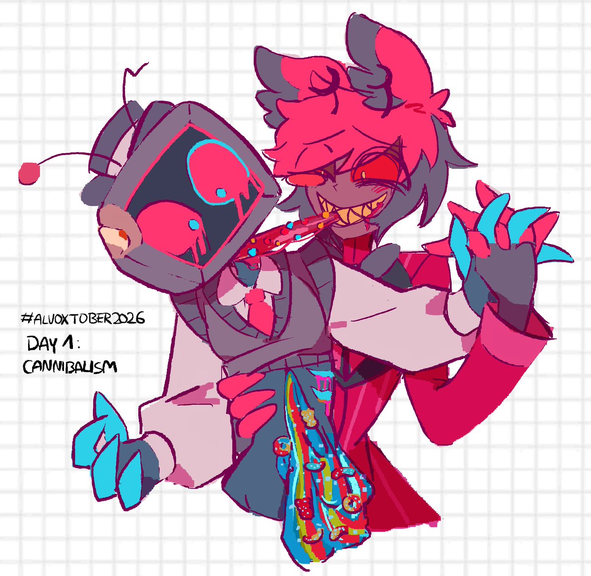 voxtekEmployee's tweet photo. day 1 of #alvoxtober2026: past + cannibalism 🥰🥰 #radiostatic #alvox https://t.co/t9KHmzzpnA
