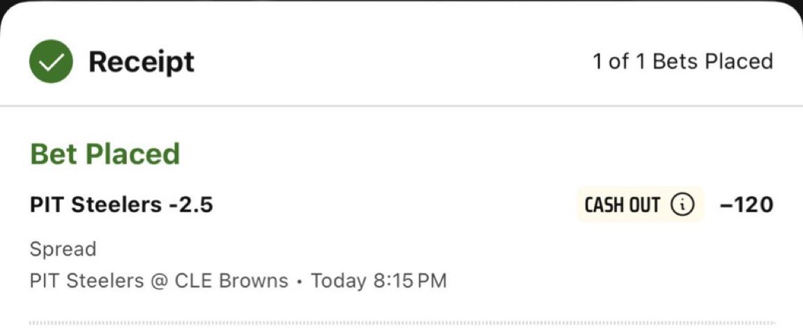 mobparlayp's tweet photo. 🏈 Steelers -2.5 (-120)
Steelers vs Browns⚔️

Taking the road team on a small spread. Win by 3 or more and we cash.

#NFL #TNF #ThursdayNightFootball #SteelersvsBrowns #Steelers #NFLPicks #ATS #SportsBetting #BettingPicks #GorkhaBets

Ayo Gorkhali! ⚔️ https://t.co/h7y9CD1tqA
