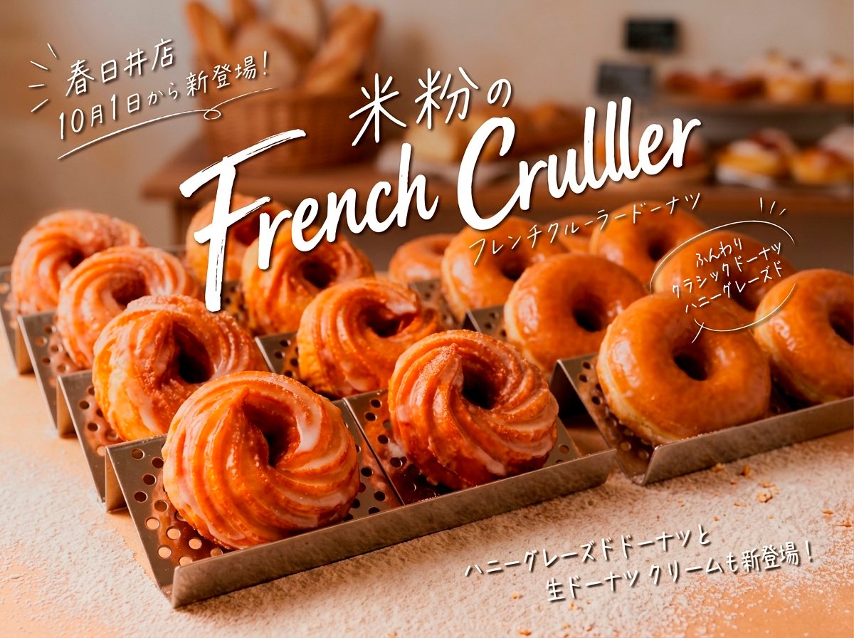 pannotora_PR's tweet photo. 【春日井店限定】
10月1日〜３種ドーナツ新登場！

米粉の #フレンチクルラー 🍩
ふんわり #クラシックドーナツ ハニーグレーズド
とろける #生ドーナツ クリーム も仲間入り✨

揚げたてに出会えたらぜひ食べてみてください^^

春日井店では10月中、地元割、他県割も実施中！
#パンのトラ春日井店 https://t.co/pFH8q6reXy