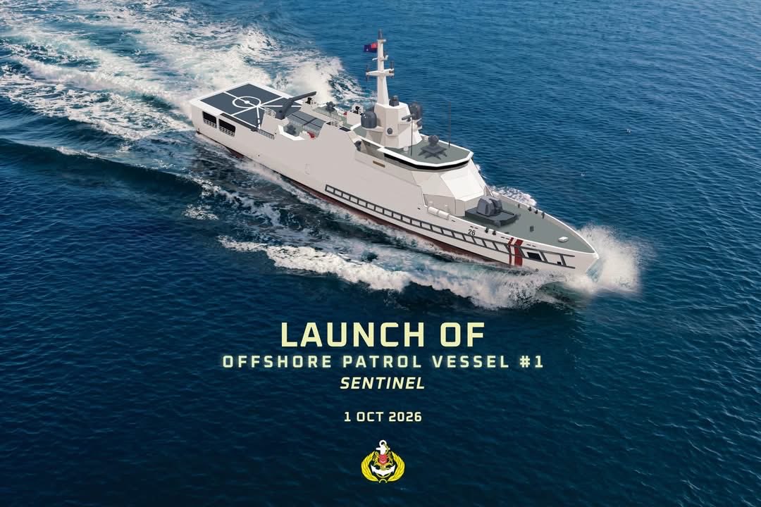 CollinSLKoh's tweet photo. Republic of Singapore Navy launches the first of latest Sentinel-class offshore patrol vessels, based on Germany’s Potsdam-class that serves the Bundespolizei. The OPV is uniquely white instead of grey hull, bears no RSS prefix. https://t.co/Qe6F28szV2 https://t.co/2xoi1N31ZS